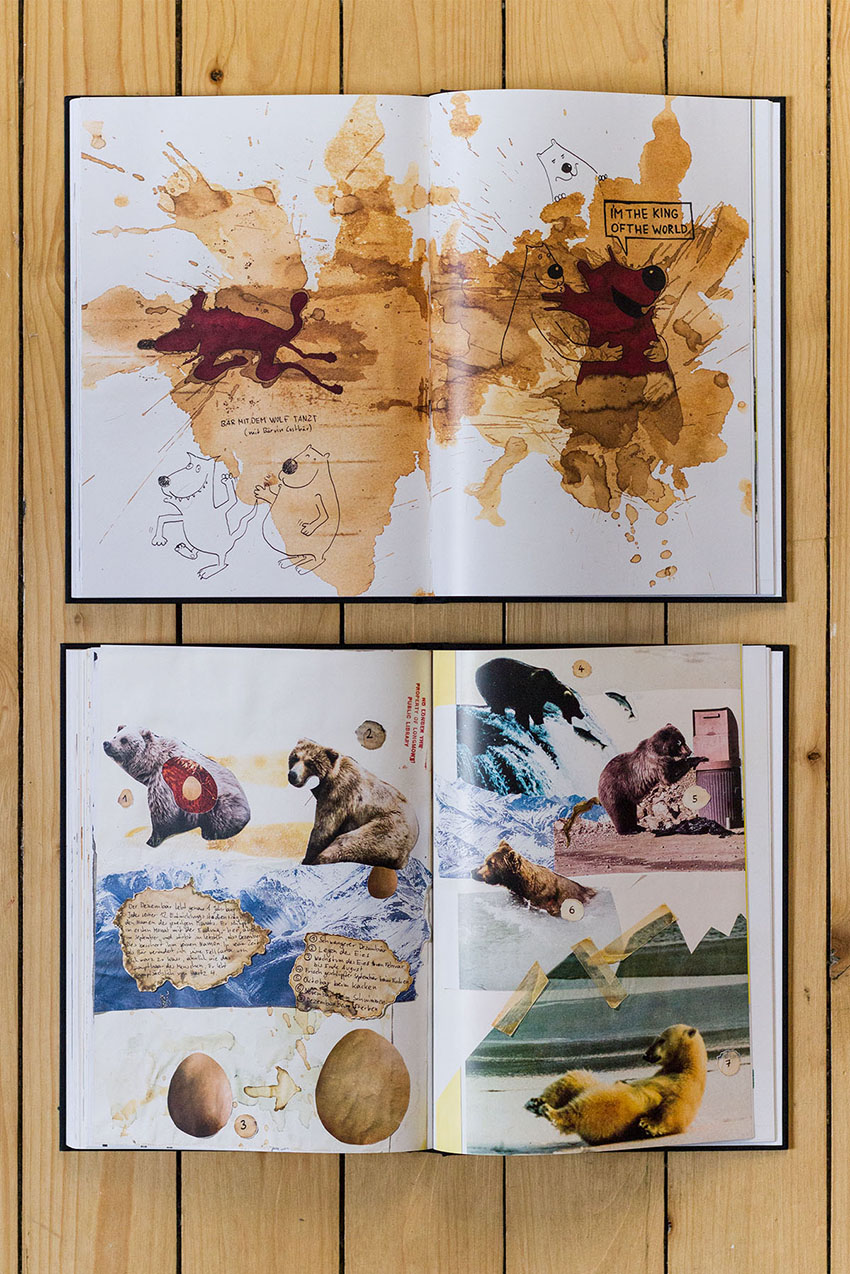 Das Bärenbuch Inhalt - Das Bärenbuch, lustige Wortwitze mit Bären im Cartoon und Comicstil von Künstler, Illustrator und Autor Markus Wülbern